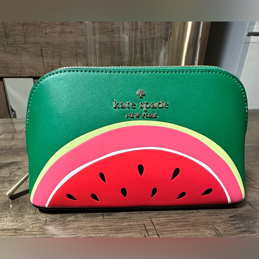 NWT Kate Spade NEW YORK Watermelon Cosmetic Bag Zip Around